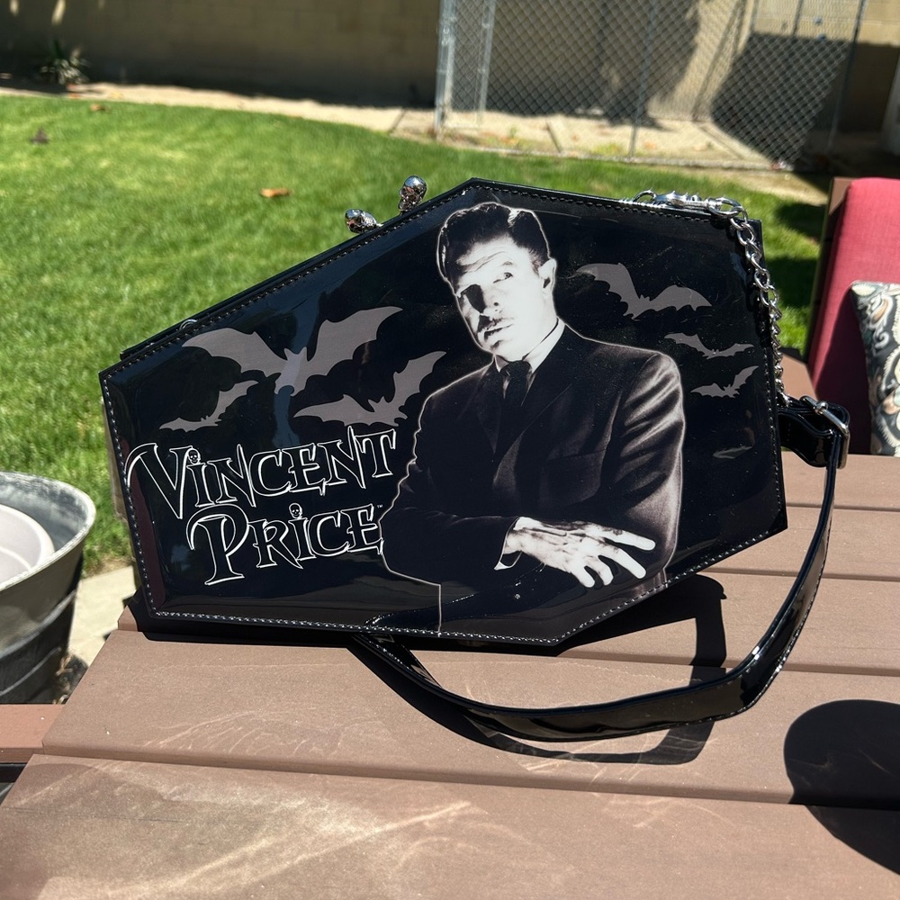 Kreepsville Vincent Price Black Coffin Bag